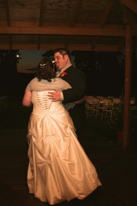 at our wedding